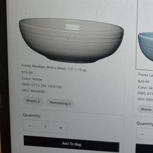 Fiesta Medium Bistro Bowl, 7.5",1.19-qt. | Dillard's