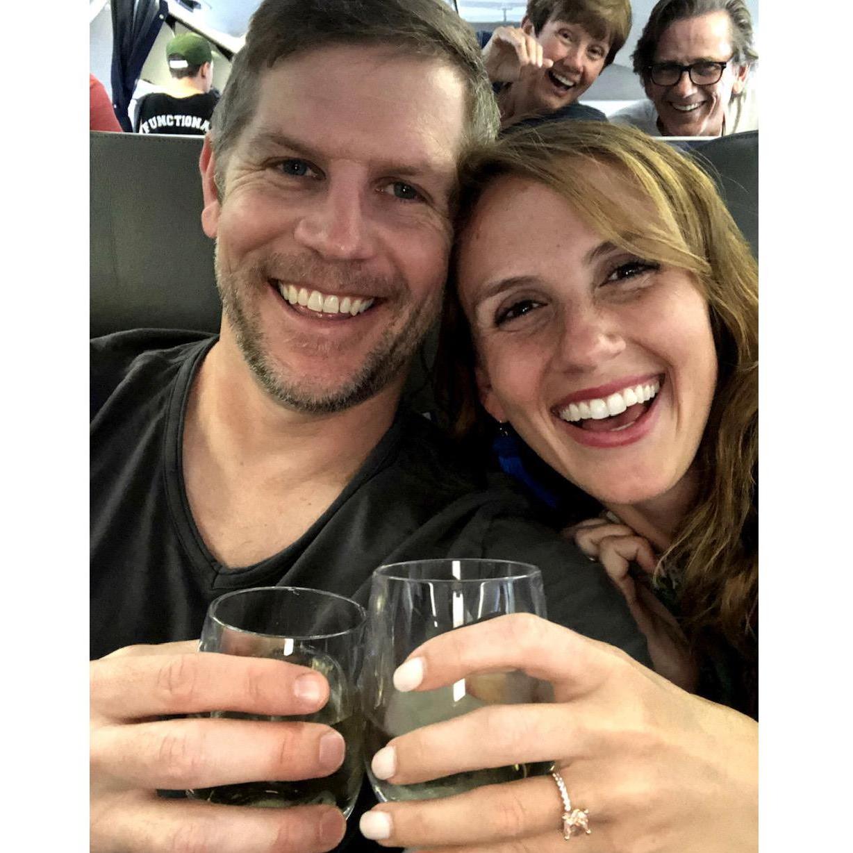 Flying home from New Zealand