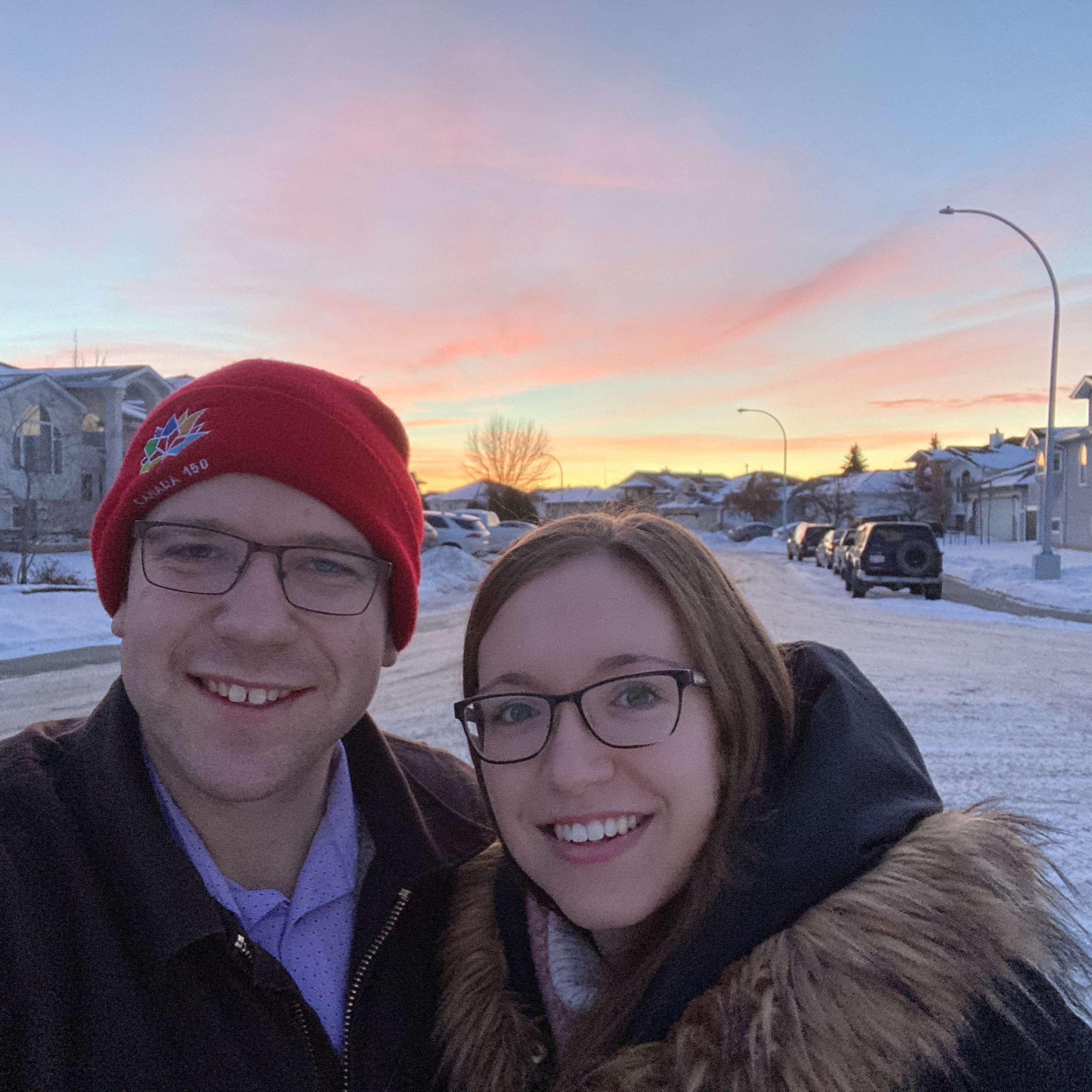Catching sunrises on a winter morning