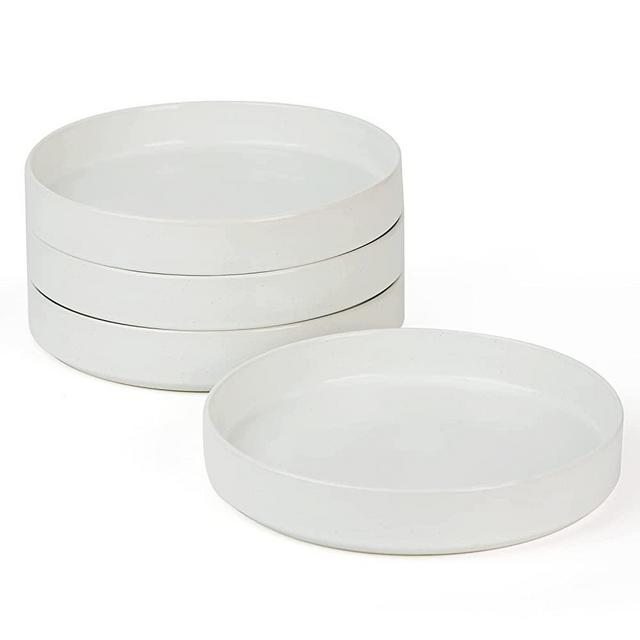 Famiware 4 Pieces Bowls Set, 8.75" Salad Bowl Sets, Large Wide Bowls for Serving Dinner, White