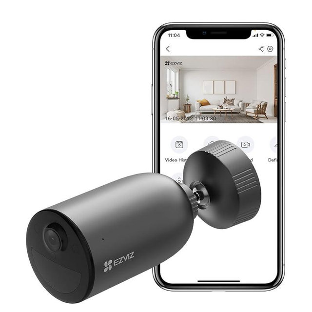 EZVIZ EB3 Battery Camera, 2K Resolution, Water Proof