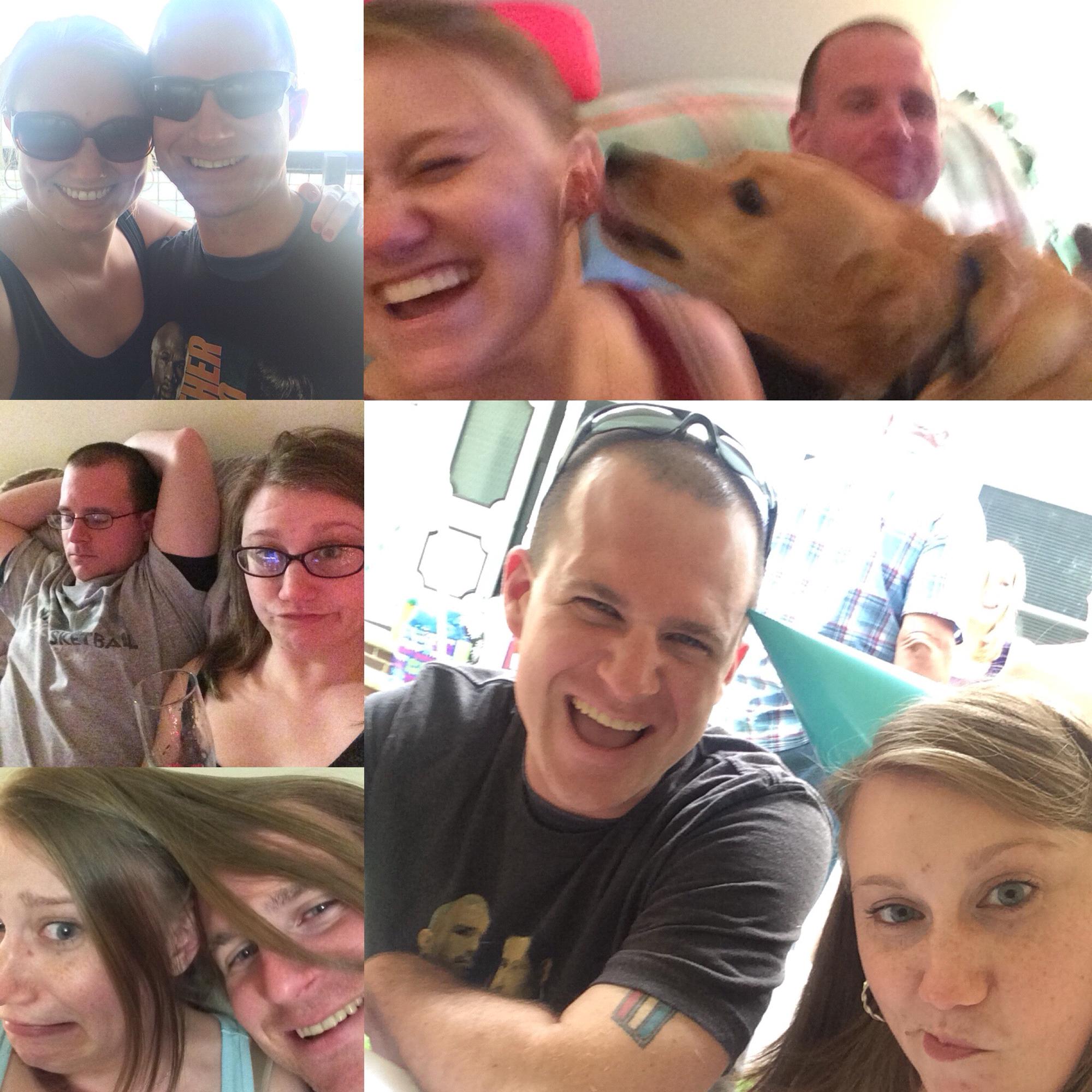 Random silliness on birthdays, New Year's Eve (the pic in which Brian has fallen asleep), and more.