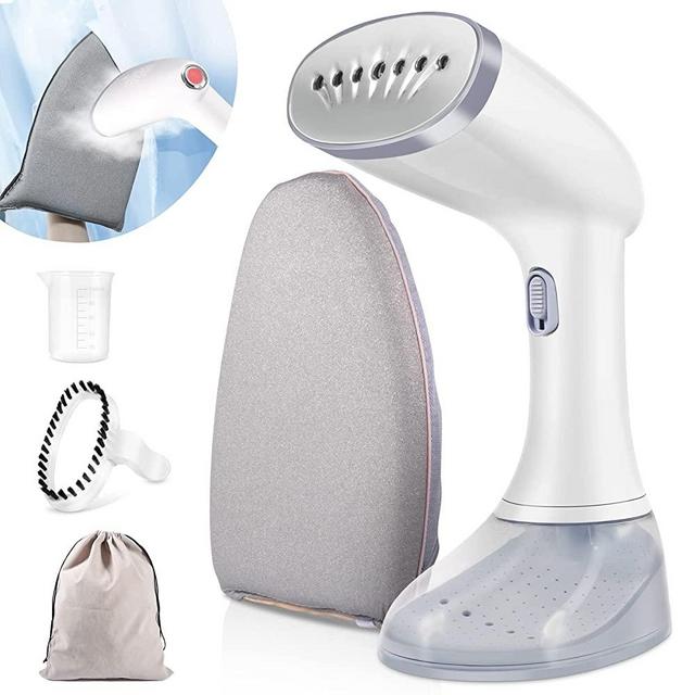 30S Fast Heat-up Remove Wrinkles Steamer for Clothes 30 mins Continuous Steam, 1350W Handheld Clothes Steamers with 380ML Detachable Water Tank and Heat Insulation
