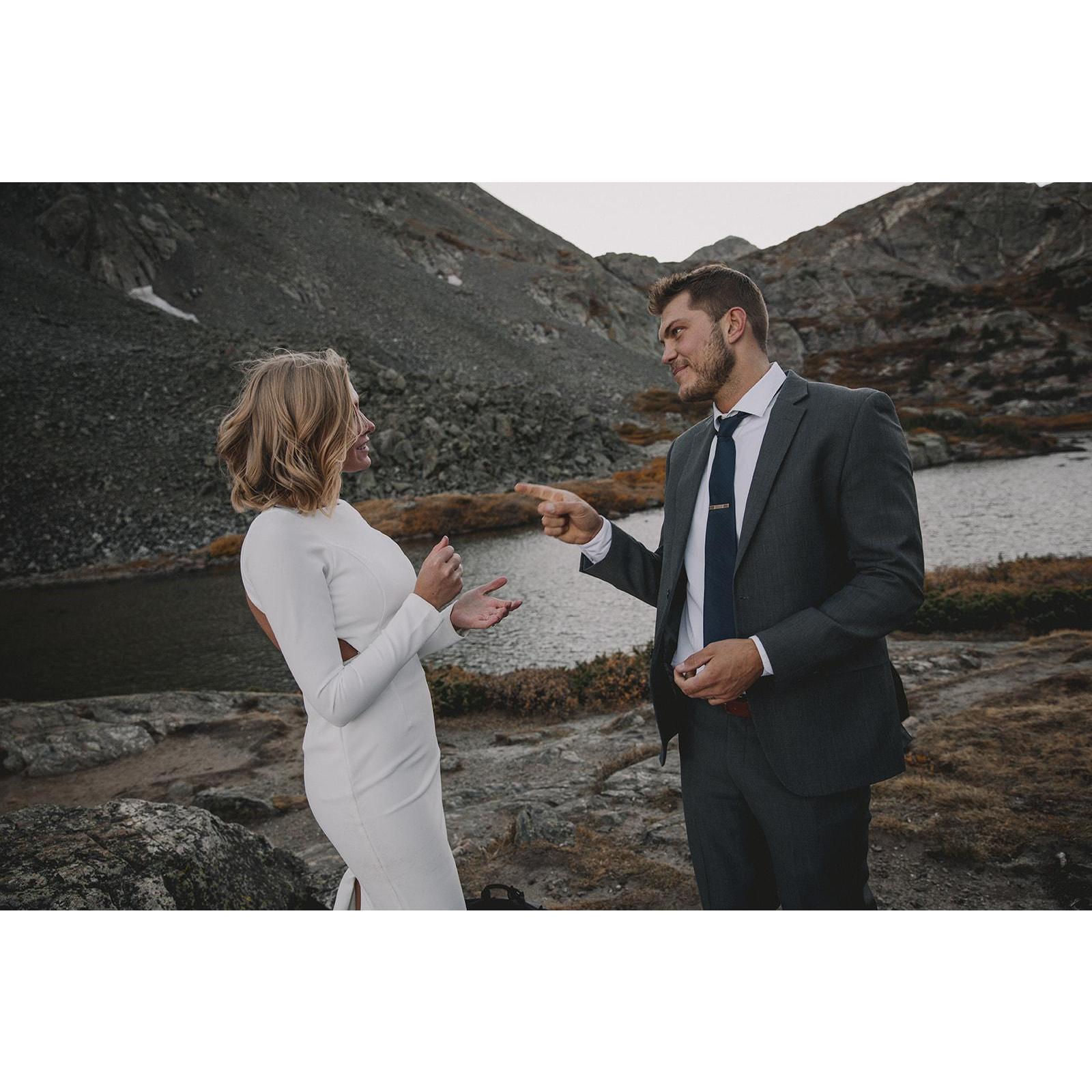 annnd guess who lost haha. Audrey ended up saying her vows first <3
