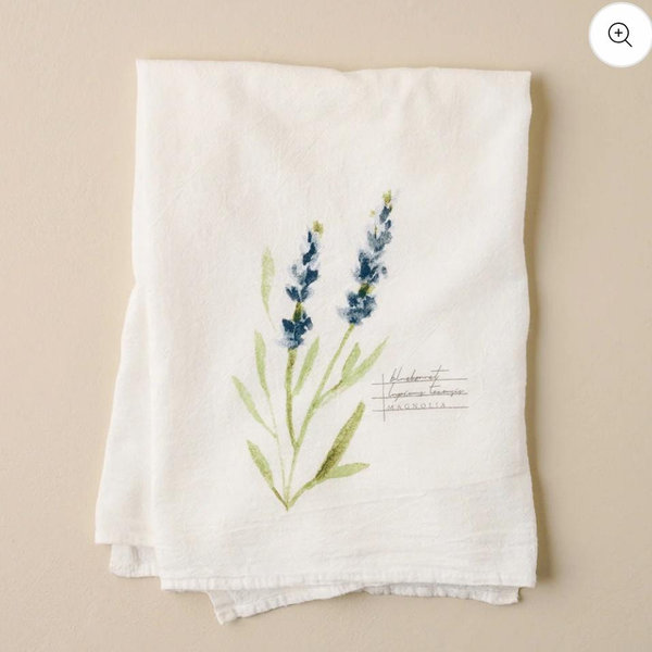 Magnolia Bluebonnet Garden Tea Towel