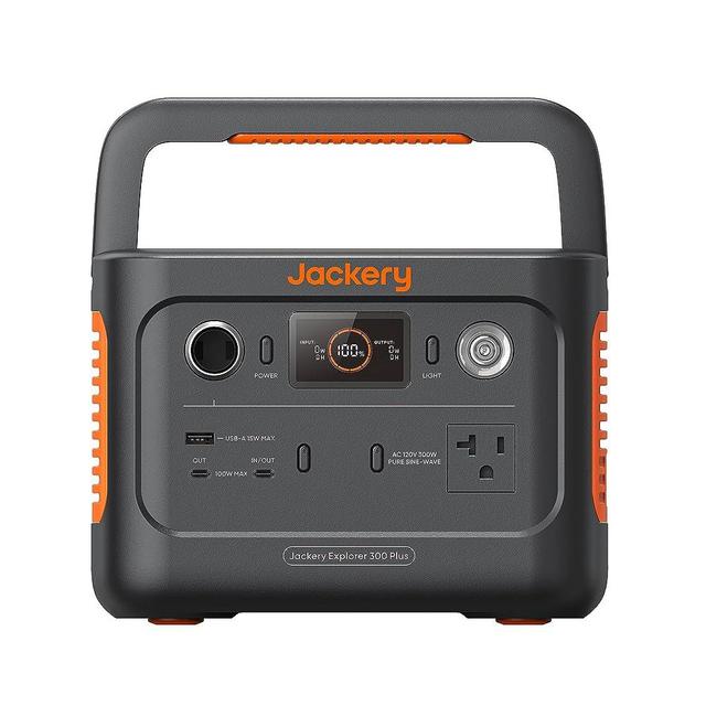 Jackery Explorer 300 Plus Portable Power Station, 288Wh Backup LiFePO4 Battery, 300W AC Outlet, 3.75 KG Solar Generator (Solar Panel Not Included) for RV, Outdoors, Camping, Traveling, and Emergencies