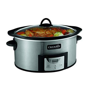 Crock-Pot SCCPVI600-S 6-Quart Countdown Programmable Oval Slow Cooker with Stove-Top Browning, Stainless Finish
