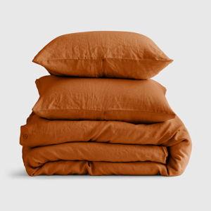 Linen Duvet Cover Set | Quince in Terracotta