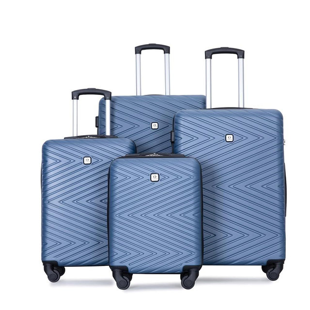 Travelhouse 4 Piece Luggage Sets Travel Suitcase, Large Capacity Lightweight Luggage Sets with TSA Lock & Spinner Wheels, Clearance Carry On Luggage Suitcase Set (BLUE, 4 piece luggage set)