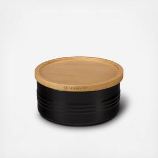 Short Canister with Wood Lid