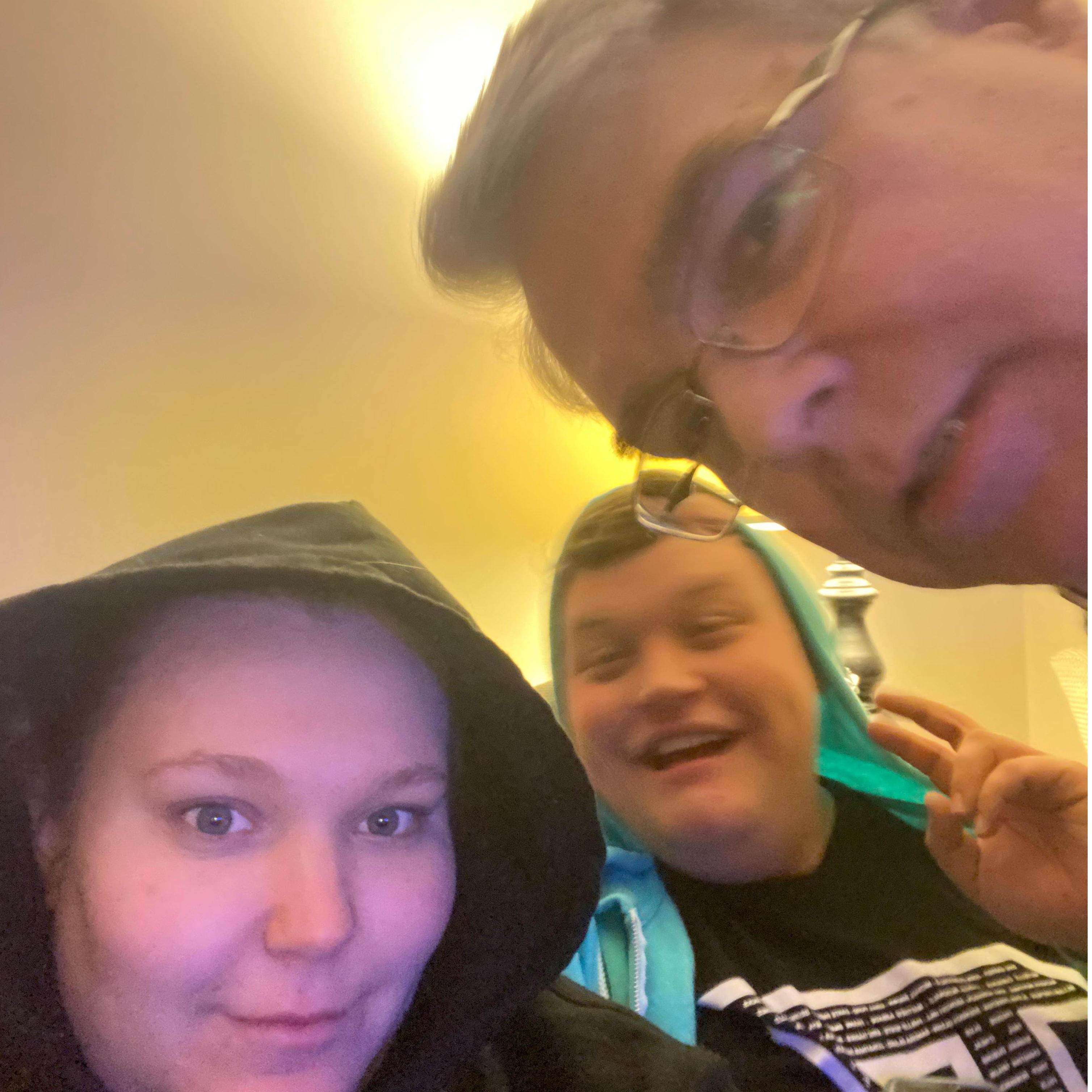 One of our first pictures as a couple feat. Papa Furmz himself
