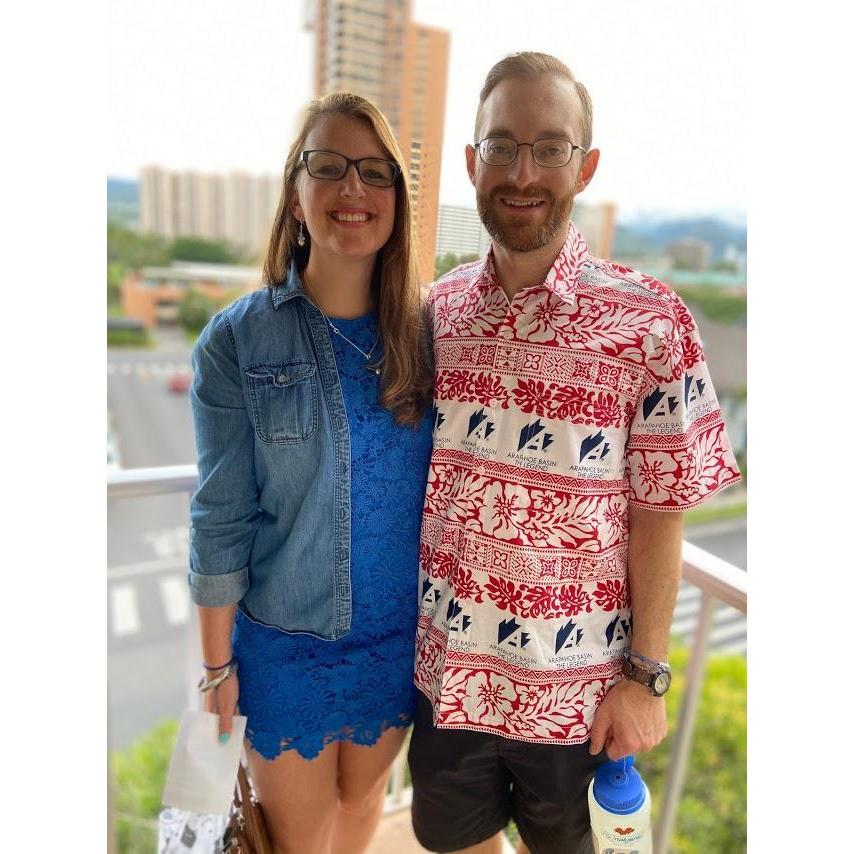 Dressed up for Jamie and Jake's wedding!