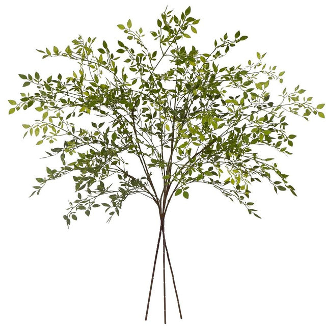 Uqueeten Artificial Green Plant Nantian Bamboo The Perfect 43.3 inches High Home Decoration for a Touch of Nature（3Pcs Green）