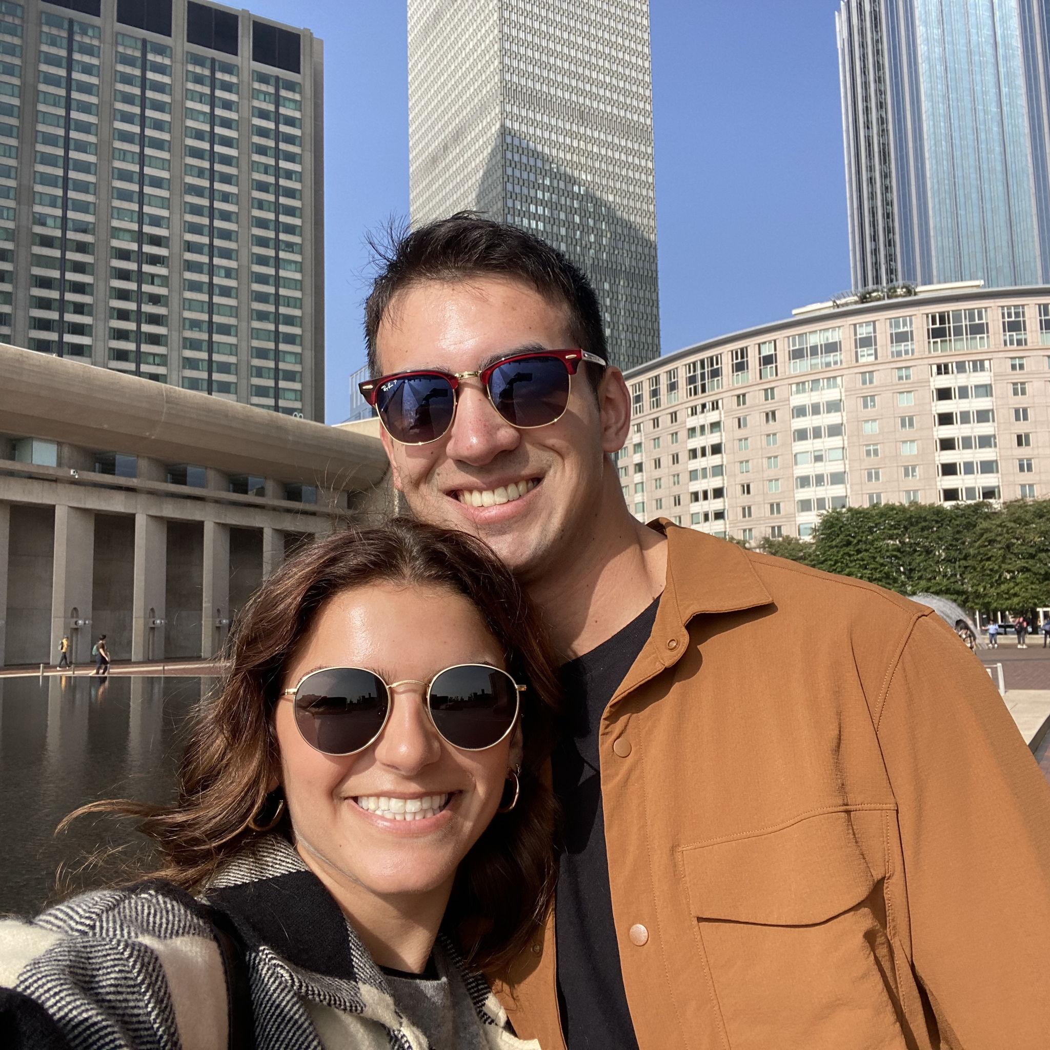 Isaac visiting Vic in Boston, MA