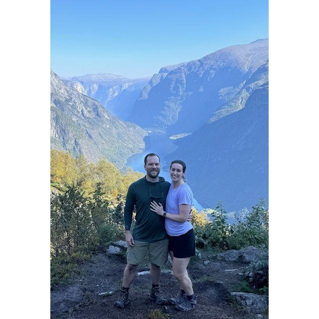 Getting engaged along the fjord in Norway