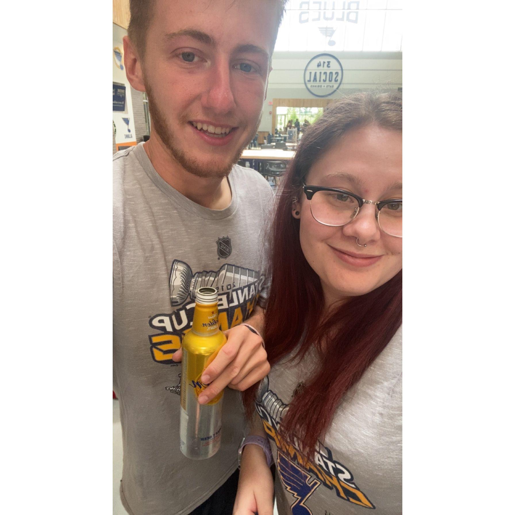 At Centene Community Ice Center after one of Cooper's beer league games.