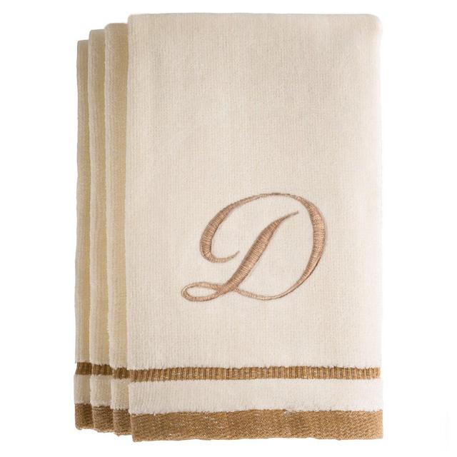 Heloise Monogrammed 100% Cotton Fingertip Towel (Set of 4)