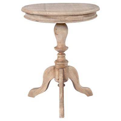 Blackford Rubberwood Round Accent Table - Brown - East At Main