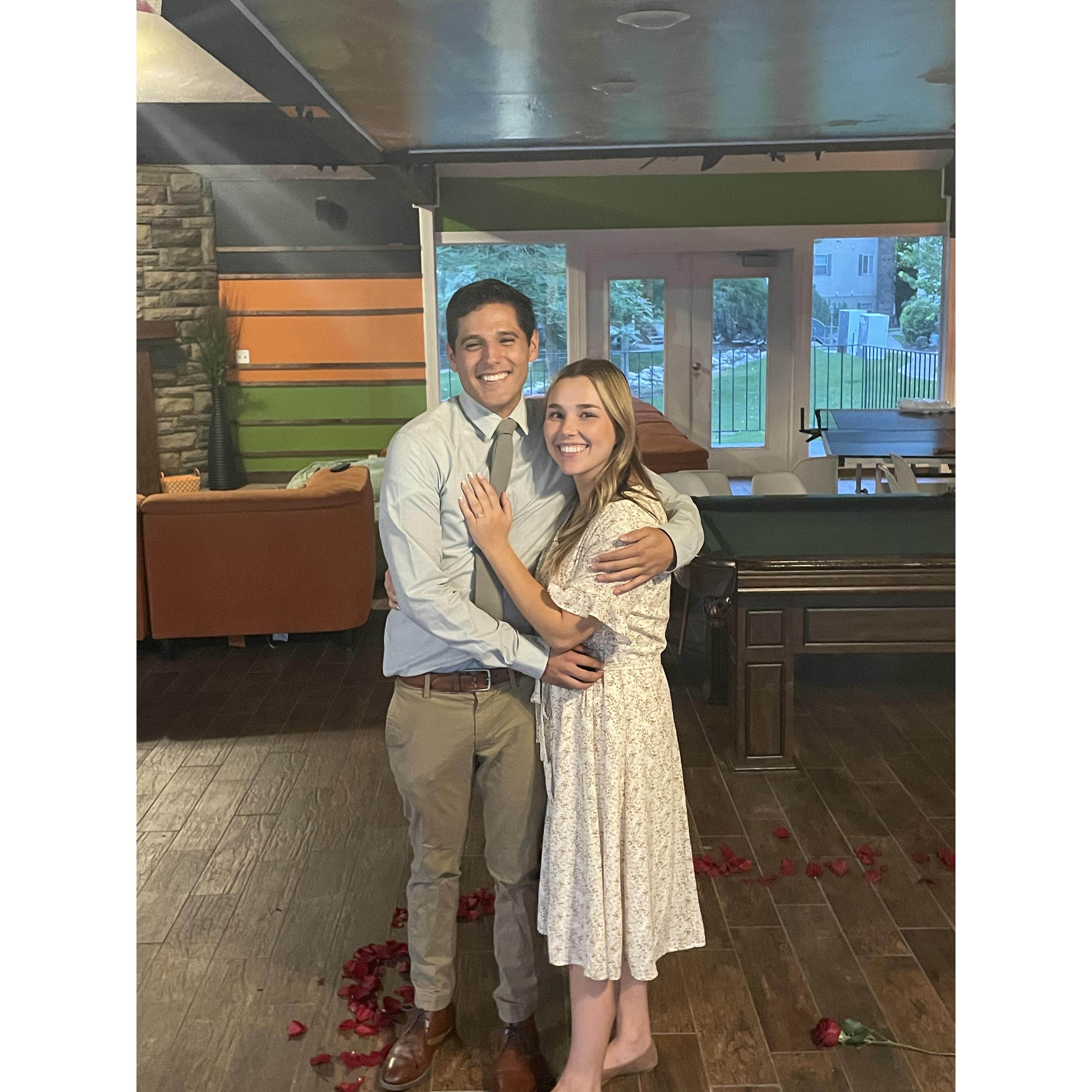 Daniel proposed at the site of our first date with "The Lonely Boys"