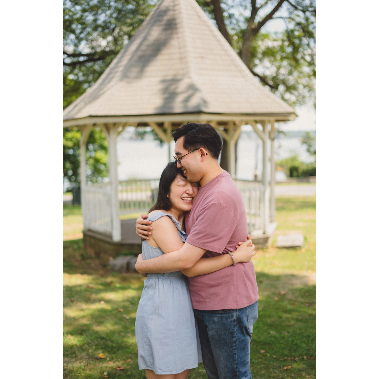 Grace's favorite place to be - in Edward's arms. (This is just minutes after he had proposed!)