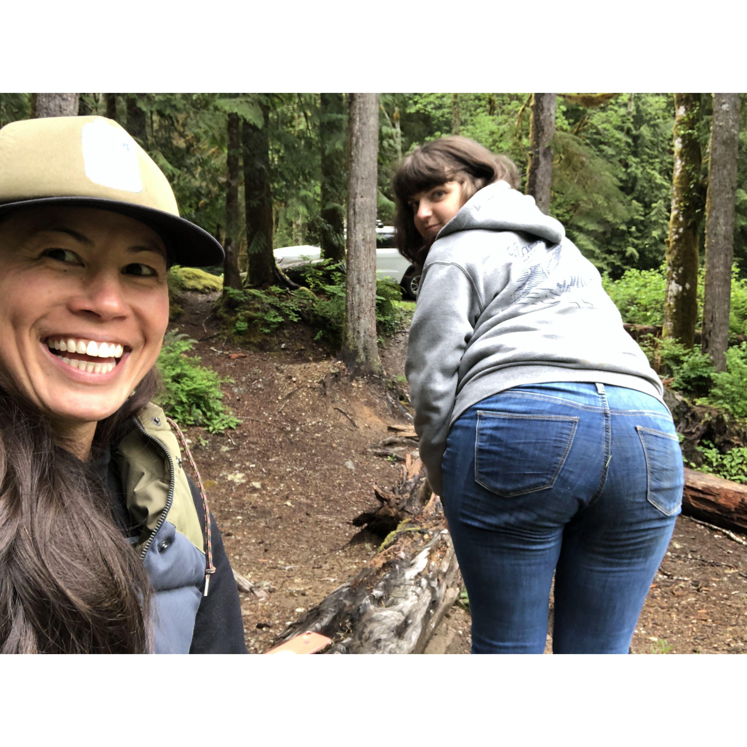 Soggy bottom as we explored local trails and river spots.