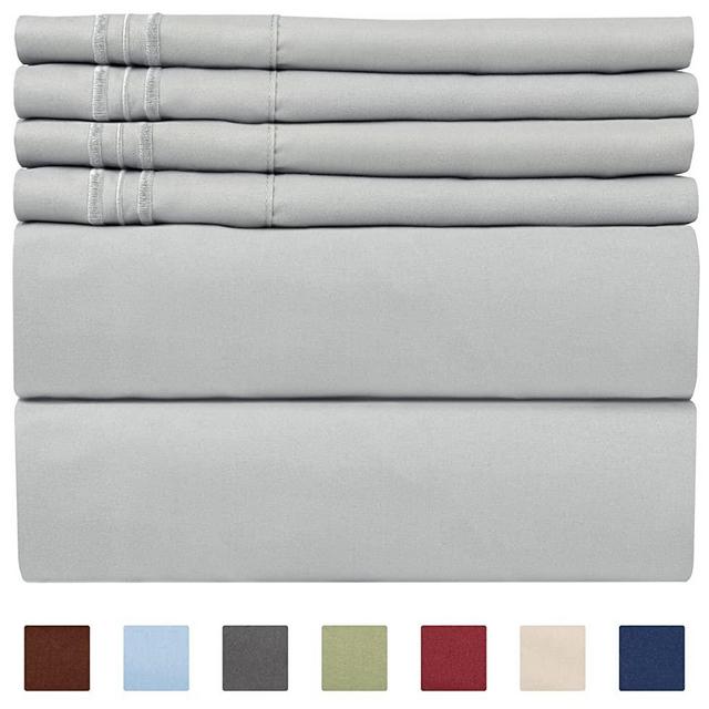 Extra Deep Pocket Sheets - 6 Piece Sheet Set - Cal King Size Sheets Deep Pocket - Extra Deep Bed Sheets - Deep California King Fitted Sheet Set - Super and Ultra Deep Sheets - for Extra Deep Mattress