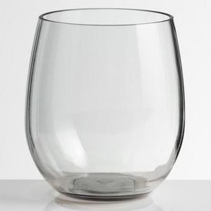 Gray Acrylic Stemless Wine Glasses Set of 4