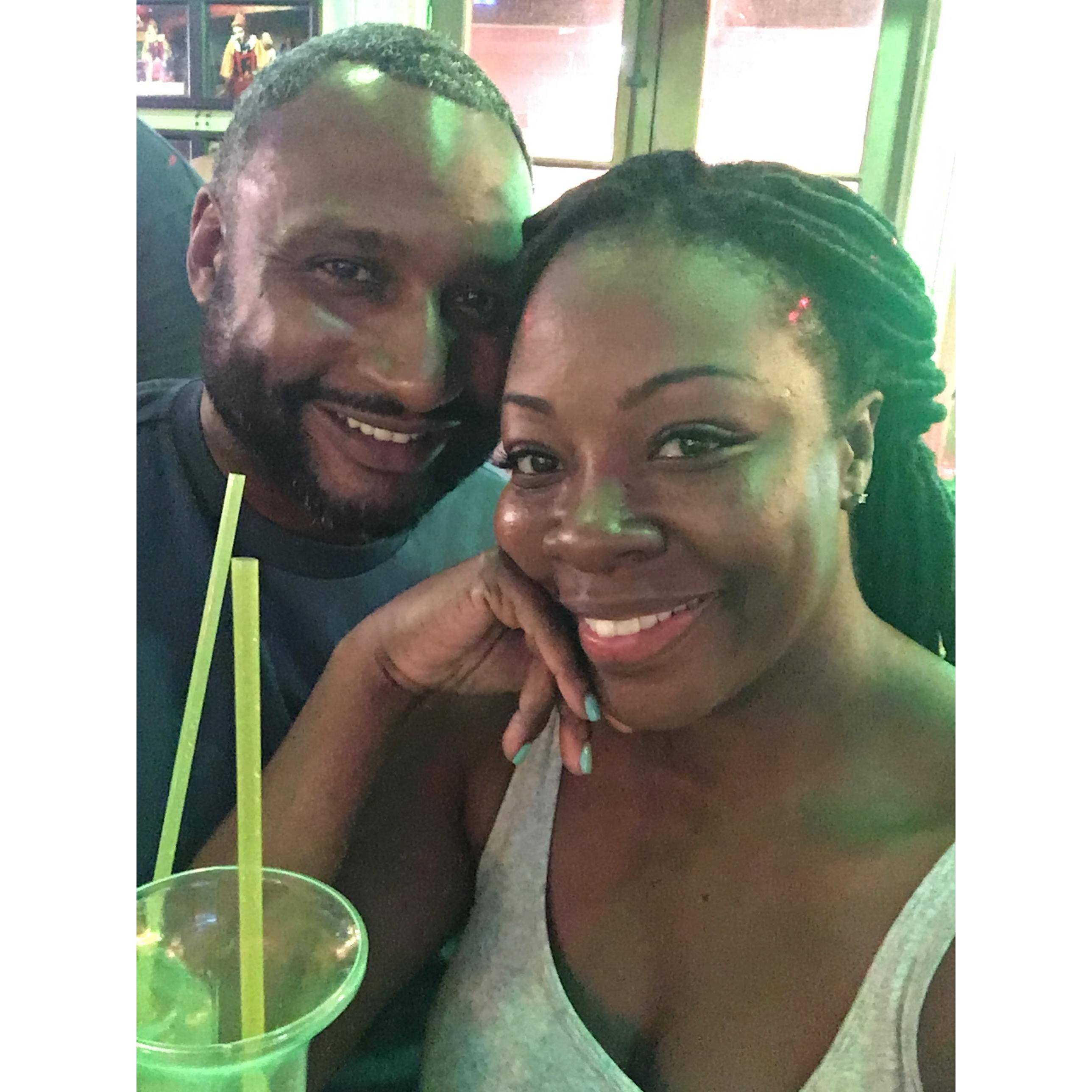 Bourbon Street, New Orleans with the bestie