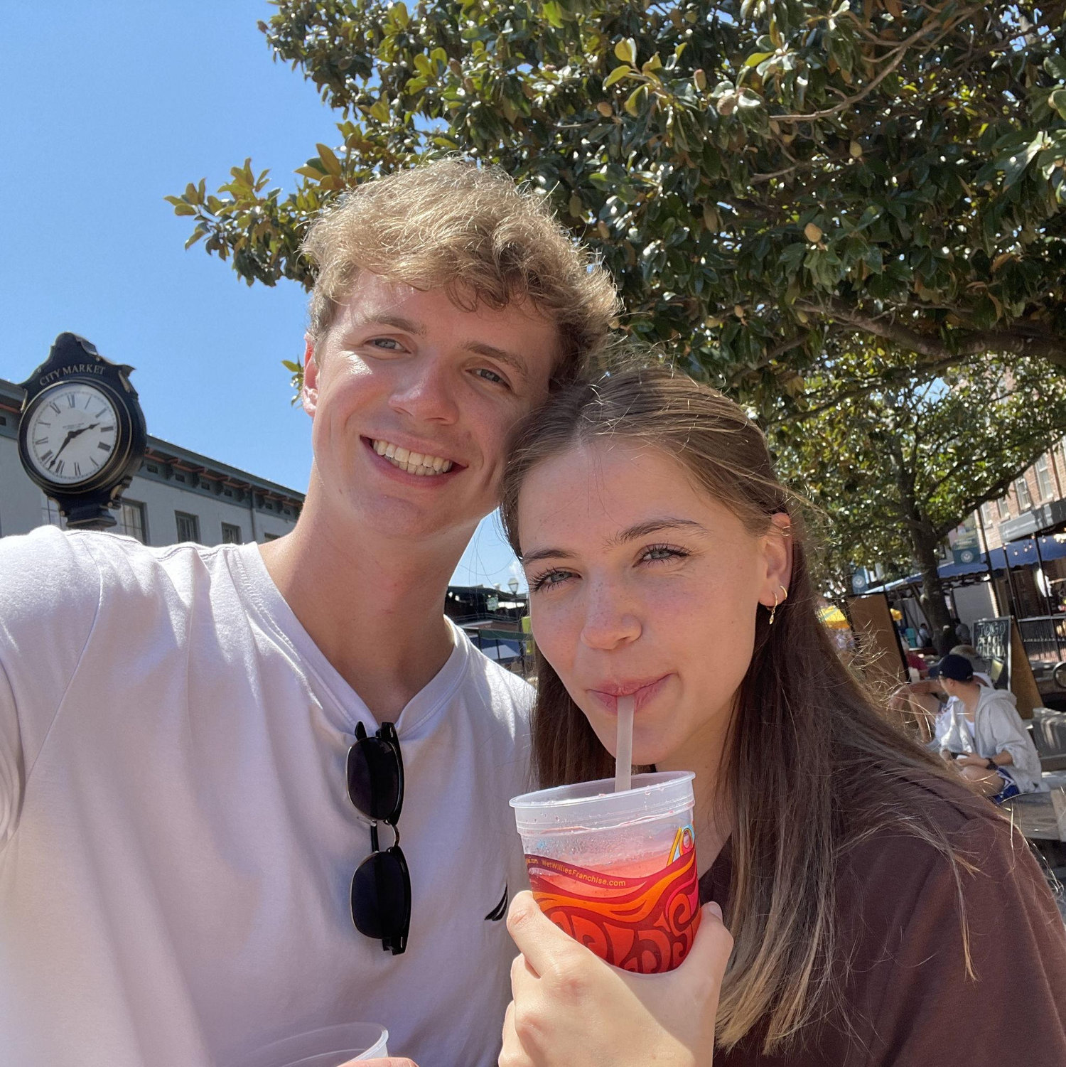 Celebrating our first anniversary in Savannah, GA. We loved Wet Willies