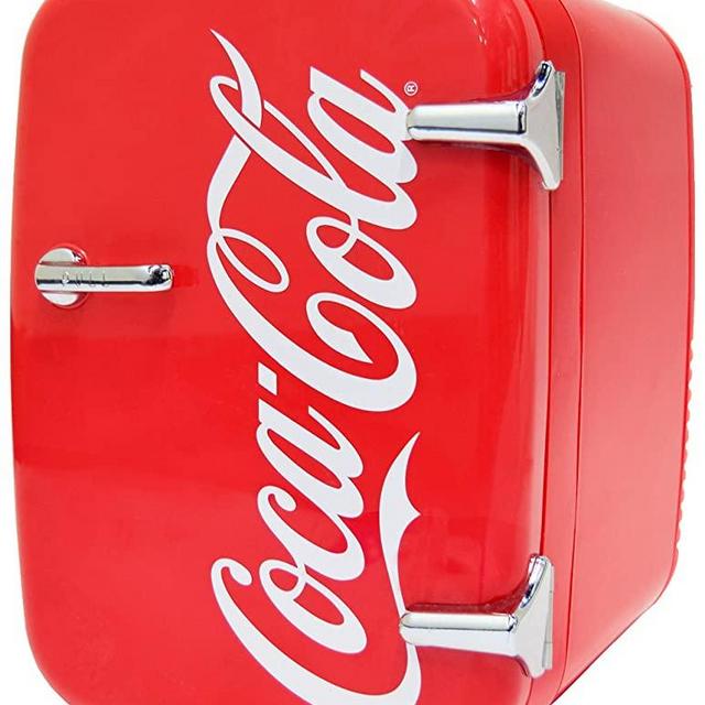 Cooluli Retro Coca-Cola Mini Fridge for Bedroom - Car, Office Desk & College Dorm Room - 4L/6 Can 12V Portable Cooler & Warmer for Food, Drinks & Skincare - AC/DC and Exclusive USB Option (Coke, Red)