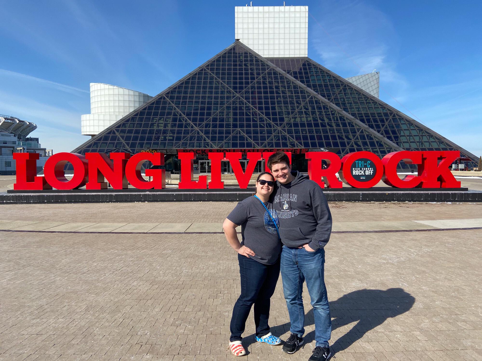 Spring Break trip in Cleveland; at the Rock and Roll Hall of Fame (2020).