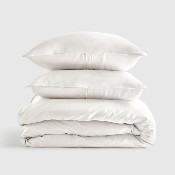 Bamboo Duvet Cover Set - White, King/Cal King