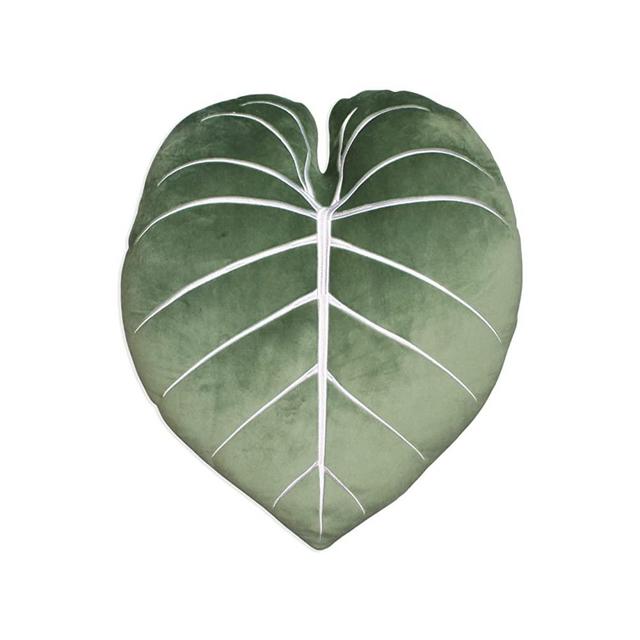 Philodendron Gloriosum Moody Green - Leaf Throw Pillow, Decorative, Bed, Flower, Decorative, Cute Pillow Great for Plant Lovers, Green Thumb Friends and Family, Accent + Decor Pillow