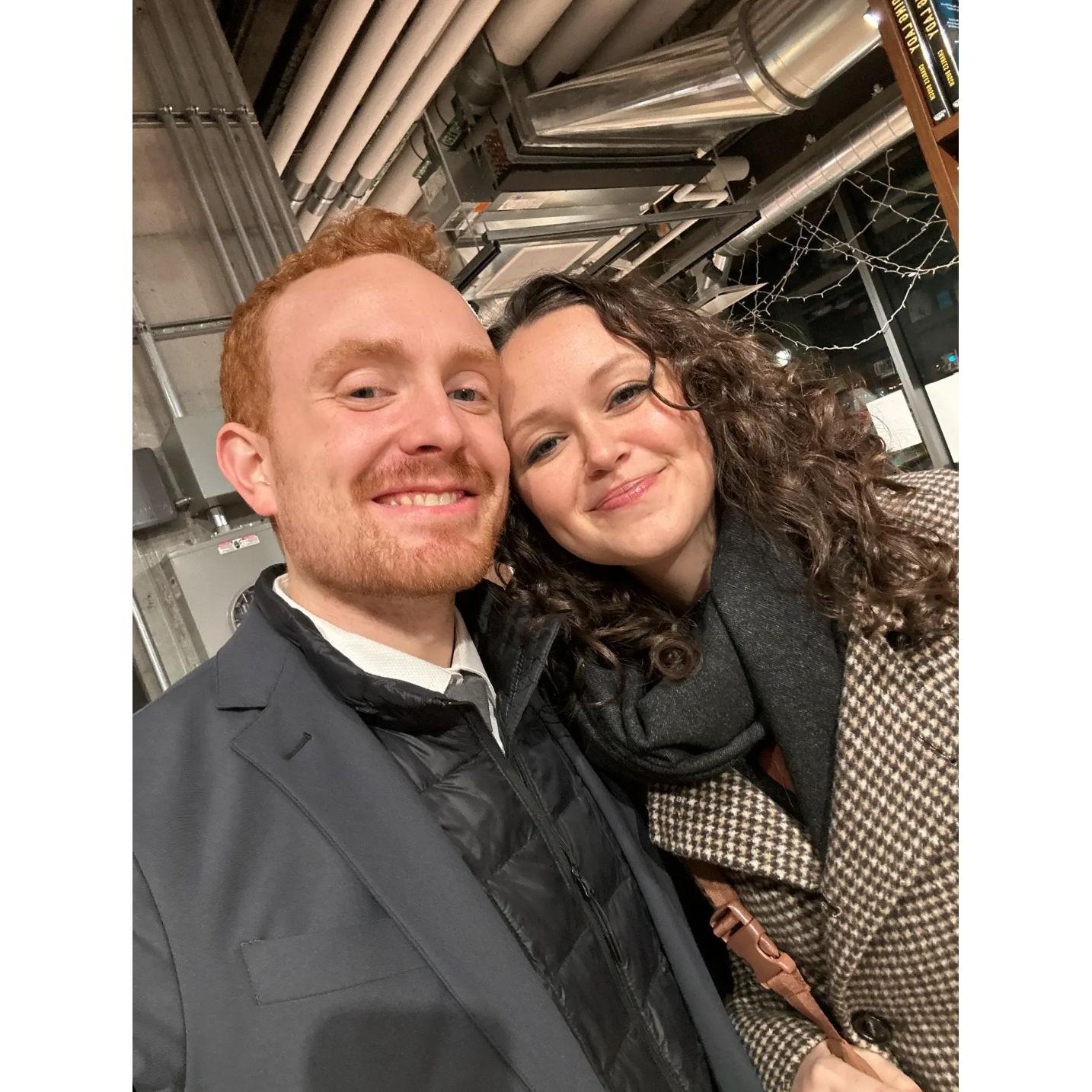 Celebrating our one year of dating in Seaport