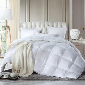 Egyptian Bedding - LUXURIOUS KING / CALIFORNIA KING Size Siberian GOOSE DOWN Comforter, 1200 Thread Count 100% Egyptian Cotton 750FP, 70 oz, 1200TC, White Solid