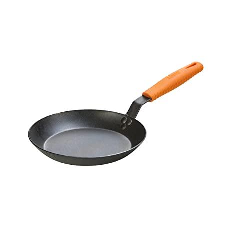 Lodge Manufacturing Company CRS10HH61 carbon steel skillet, 10-Inch, Black/Orange