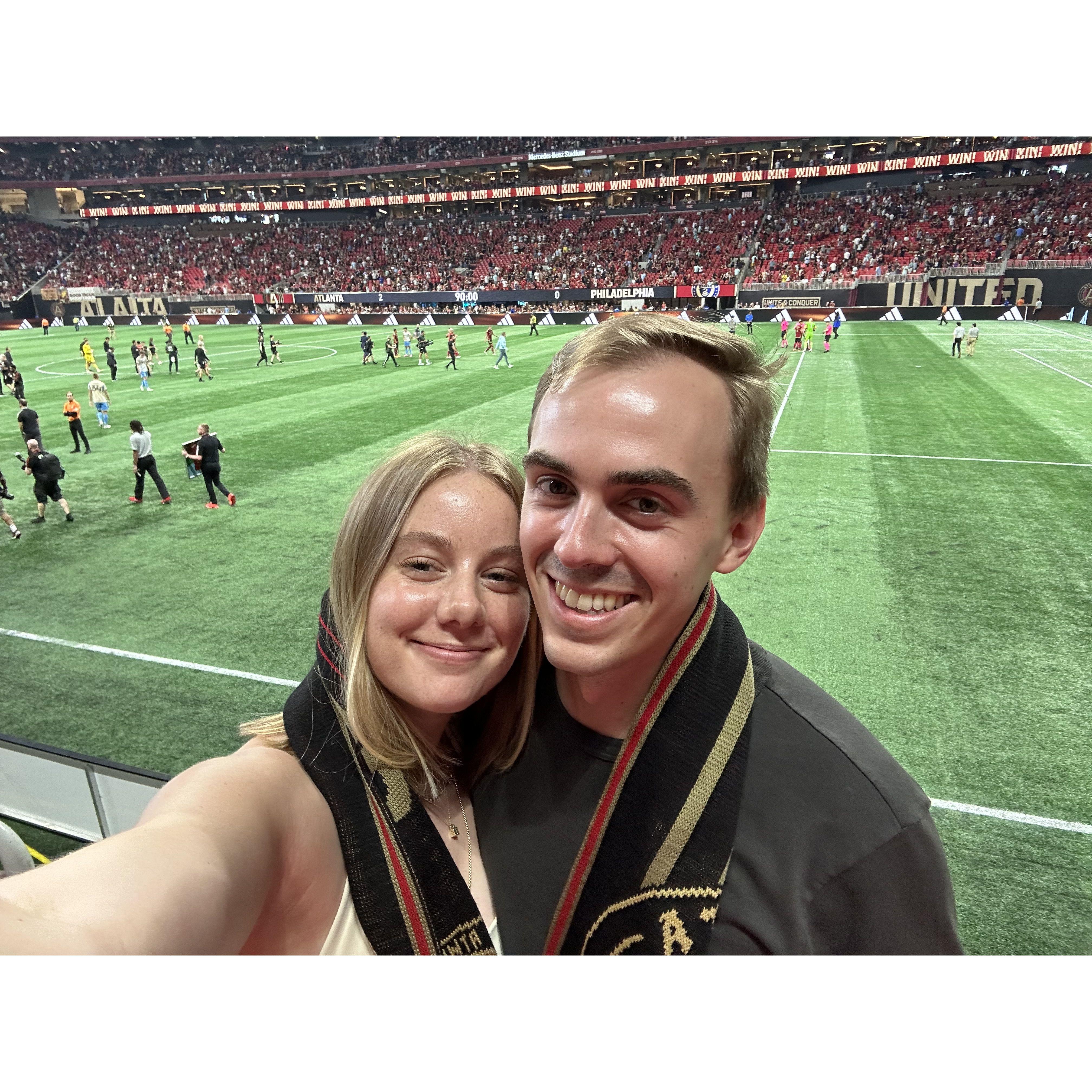 Front row at Atlanta United
