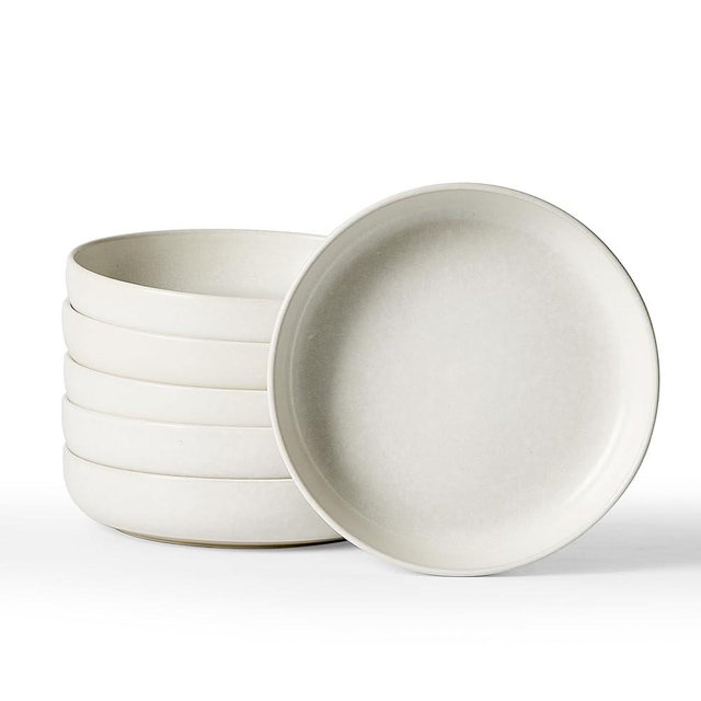 famiware Milkyway 33 oz Bowl Set, Pasta Bowls Set of 6, Salad Bowls Perfect for Your Friend for Housewarming, Thanksgiving, Christmas, Matte White