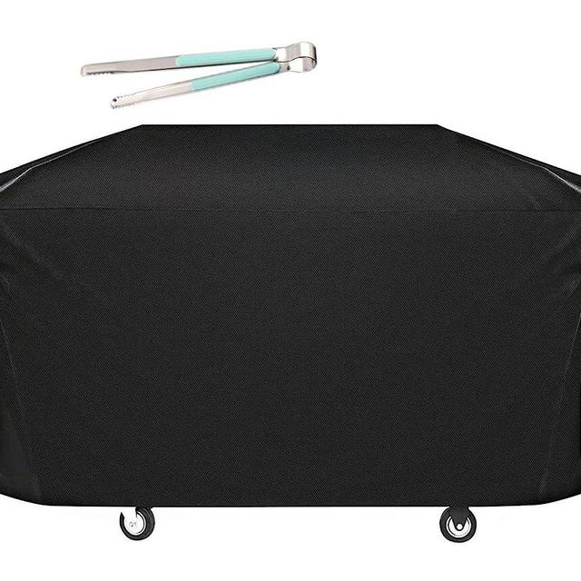Heavy Duty 600D Polyester Cover Fits Blackstone 36 inches Griddle Cooking Station with 2 Hood, Outdoor Flat Top Gas Grill Cover with Cinch Straps 36", Durable FadeStop Material
