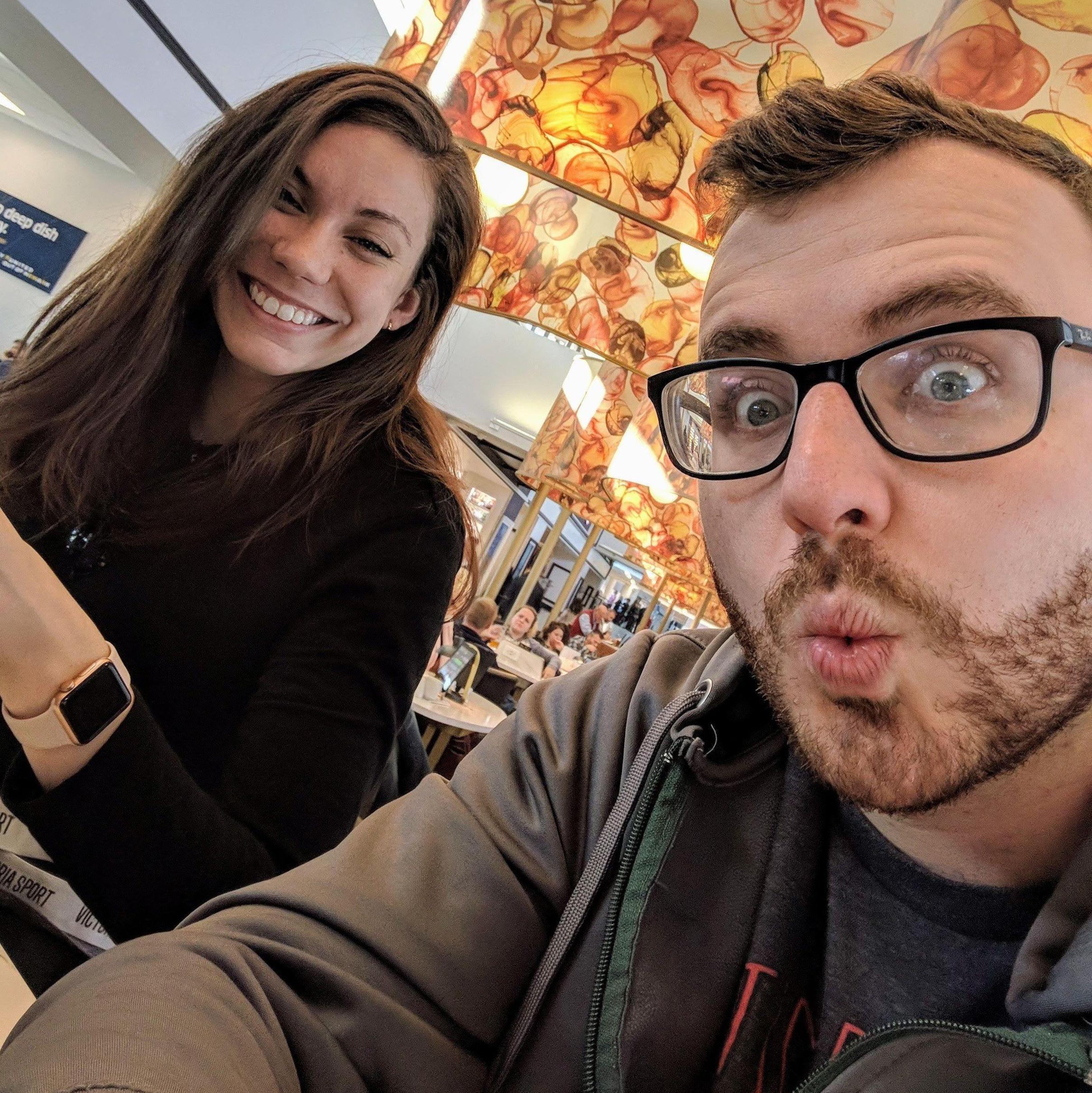 En route to our first vacation together - went to New Orleans for Halloween