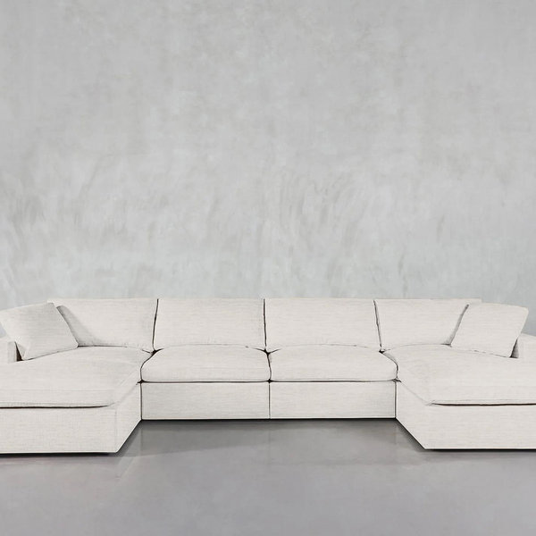 6-Seat Modular Double Chaise Sectional