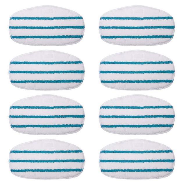 KEEPOW 8 Pack Microfibre Steam Mop Pads Compatible PurSteam ThermaPro 10-in-1
