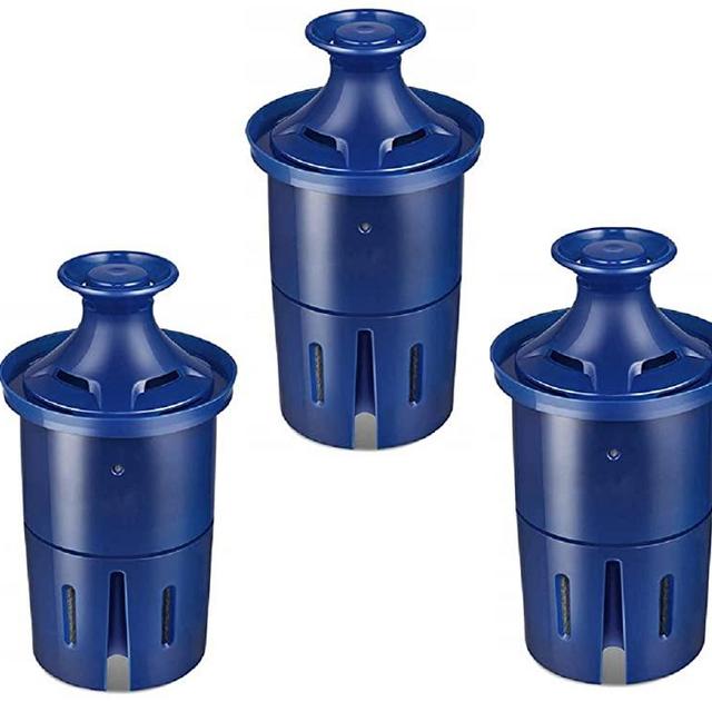 Longlast Water Filter, Replacement Filters for Brita Pitcher and Dispenser, Reduces Lead, BPA Free 3 Count