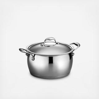 Gourmet Stainless Covered Domus Stock Pot