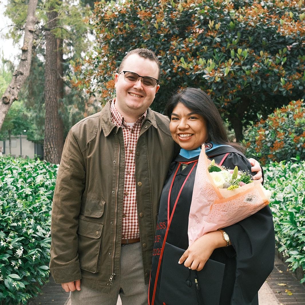 Morgan met Liz's family on graduation day and spent the whole day with them without Liz (she was walking the stage)!