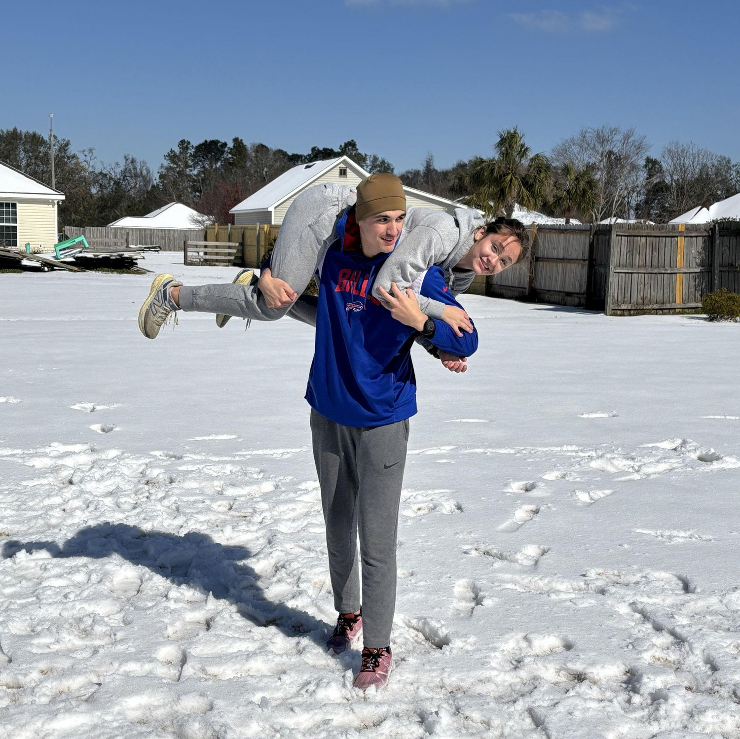 Their first snow in Valdosta