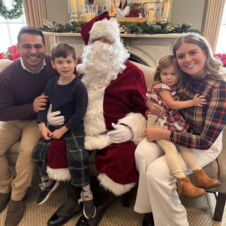 our first Christmas engaged with our favorite ring bearer and flower girl