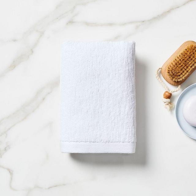 Organic Textured Towel, Hand Towel, White