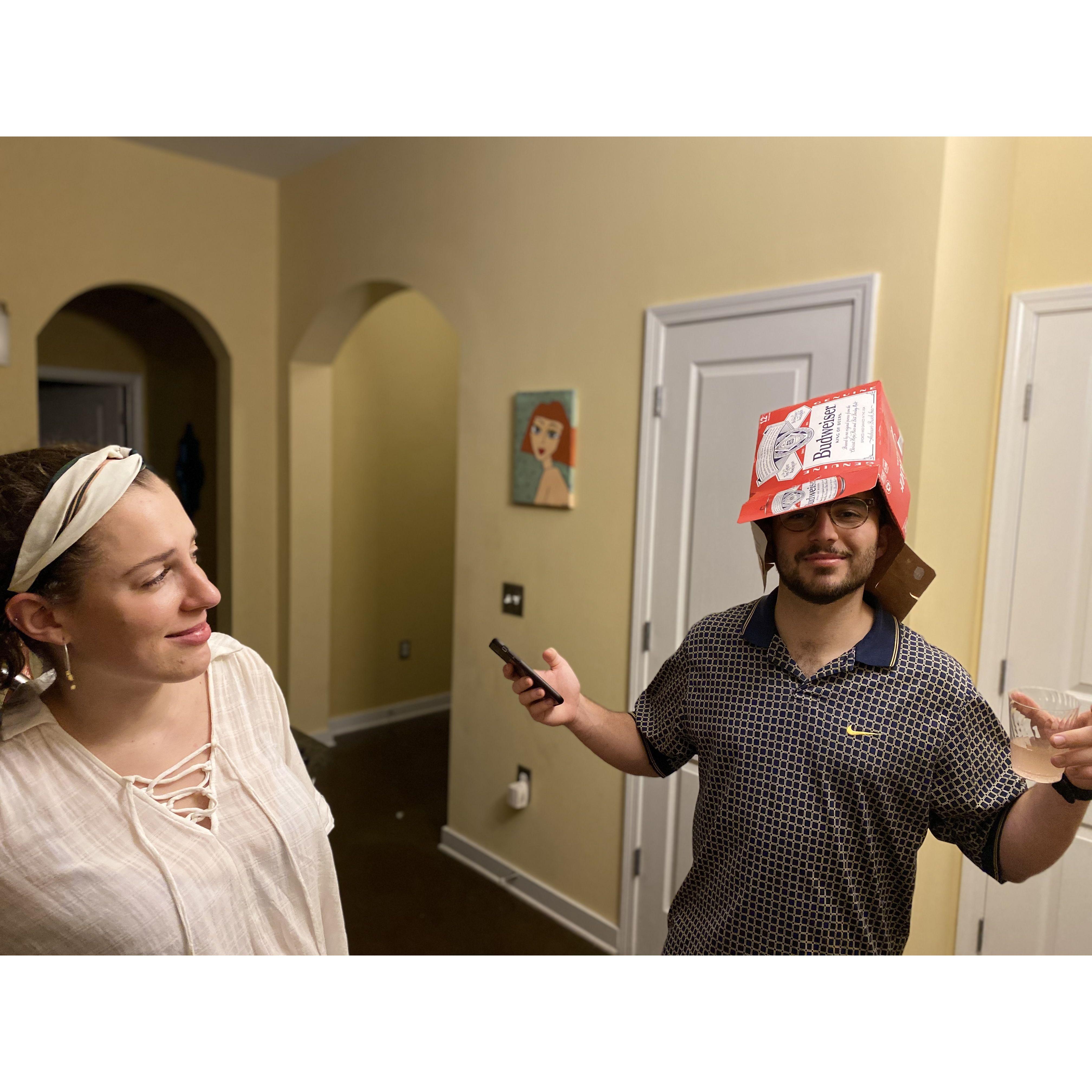 Goofing around and getting the eye, February 2020