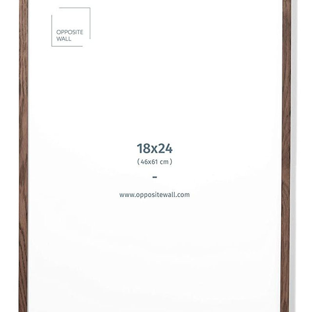 (18x24 in | 46x61 cm) Dark Oak Solid Oak Wood Picture Frame Poster Frame Wall Photo Frame